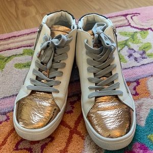 Dolce Vita Zonya Copper Metallic high top sneakers